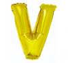 Balon foliowy "Litera V", złota, 35 cm
