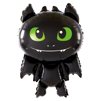 Balon foliowy Smok Halloween czarny 86x56cm