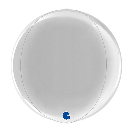 Balon Grabo 15'' Globe Silver 4D Pakowany 