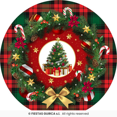 Talerzyki Christmas Tree 23cm, 6 szt