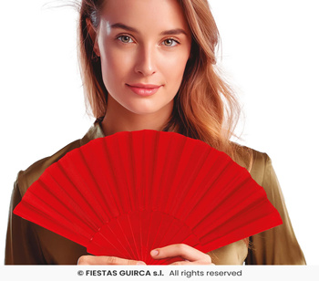 Wachlarz czerwony duży, 23 cm