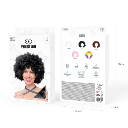 Peruka imprezowa włosy afro czarne