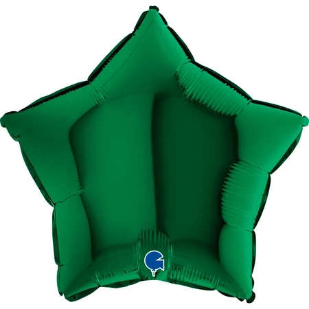 Balon Grabo Gwiazda Ciemno-Zielona 18'' - 46 cm