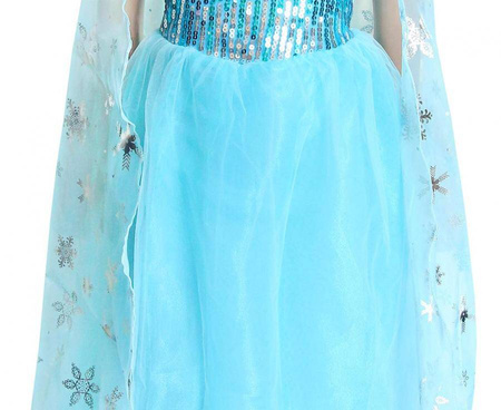 Strój dla dzieci "Błękitna Dama Dworu" (sukienka) rozm. 95-110 cm