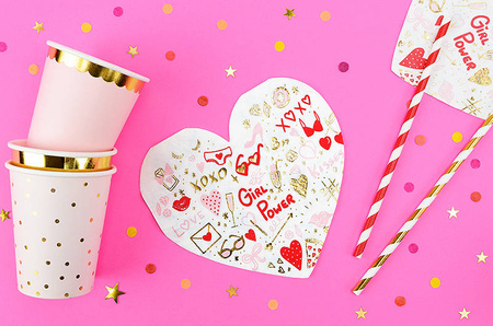 Serwetki Serce, mix, 16x15cm