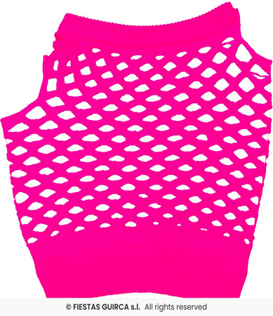 Neonowy zestaw akcesoriów „Disco 80s”, 5 szt., różowy