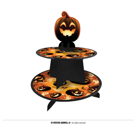 Patera na przekąski Mroczna Dynia , 3 piętrowa