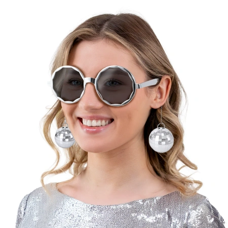 Imprezowe okulary Silver Disco