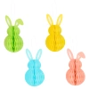 Dekoracje wielkanocne honeycomb Zajączki 4szt. mix