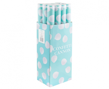 Konfetti pneumatyczne - Płatki róż, białe, tekstylne / 60 cm