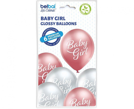 Balony Baby Girl, 6 szt.