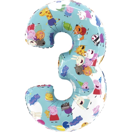 Balon Foliowy Grabo Cyfra Peppa 3- 26"/66cm 