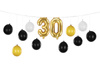 Girlanda balonowa 3w1 - 30 urodziny, 