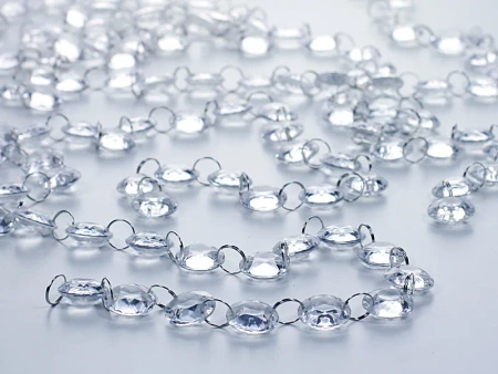 Girlanda kryształowa, bezbarwny, 1m