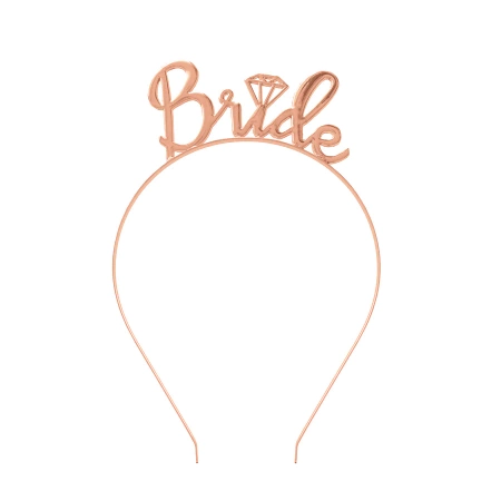Opaska na wieczór panieński Bride rose gold