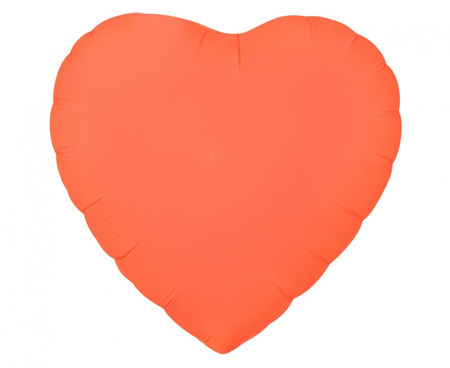 Balon foliowy Serce, fluor pomarańczowy, 18"