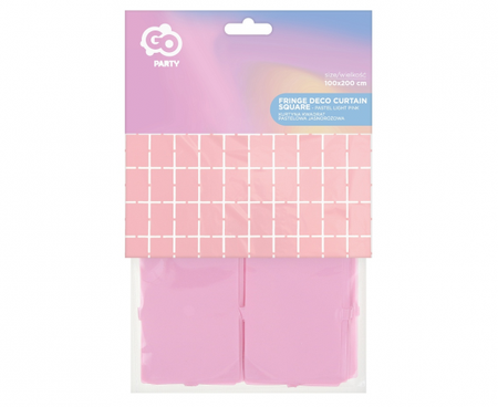 Kurtyna Kwadrat, pastelowa jasnoróżowa, 100x200 cm