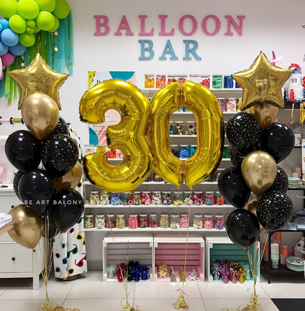 Balon 12", pastelowy czarny, 1szt