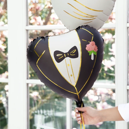 Balon foliowy serce Pan Młody 18"