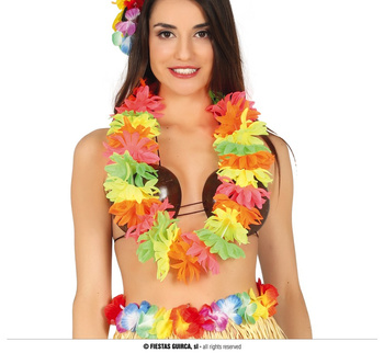 Naszyjnik hawajski fluorescencyjny kwiatowy