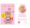 Zaproszenia "Moje 1 Urodziny", 6 szt., różowe 