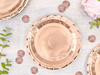 Talerzyki okrągłe, różowe złoto, 18cm