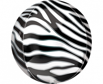 Balon foliowy ORBZ - Kula Orbz Zebra Print