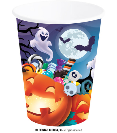 Kubeczki papierowe Wesołe Dynie i Duszki, 6 szt , 240 ml