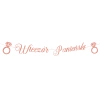 Baner Wieczór Panieński rose gold napis 150 cm