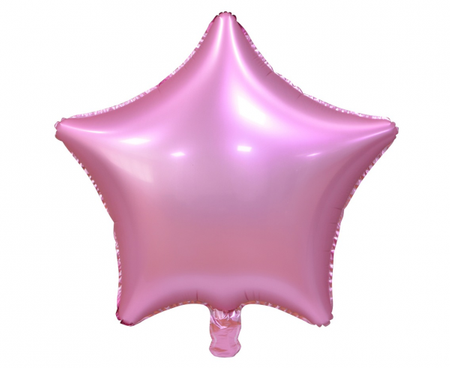 Balon foliowy B&C "Gwiazda", matowa, różowa, 19"