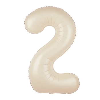 Balon foliowy cyfra 2 kremowy 100cm