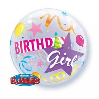 Balon Bubble "Birthday Girl" 22''