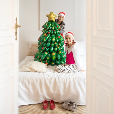 Balon foliowy stojący Choinka 73x130cm