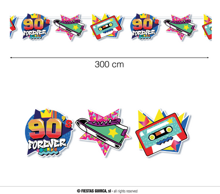 Girlanda 90's forever, 3m