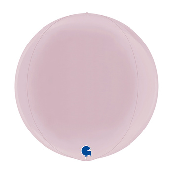 Balon Grabo 15'' Globe Pastel Pink 4D Pakowany