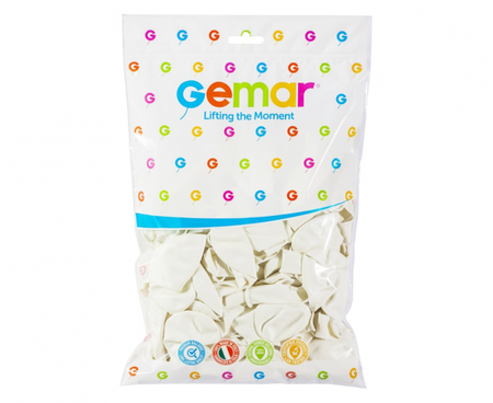 Balony G90 pastel 10" - białe 01/ 100 szt.