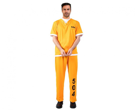 Zestaw dla dorosłych Pomarańczowy więzień (top, spodnie), rozm. uniw.