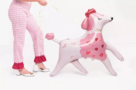 Balon foliowy Pudel, 119x108 cm, mix