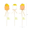 Dekoracje wielkanocne Kurczaki w skorupkach i czapeczkach na patyku, 1 szt.