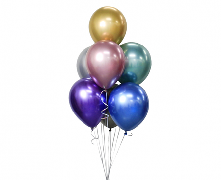 Balony Beauty&Charm, platynowe mix 12"/ 7 szt.