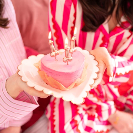 Świeczki penisy rose gold 5 szt.