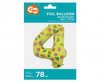 Balon foliowy Cyfra 4, obrazki, 78 cm