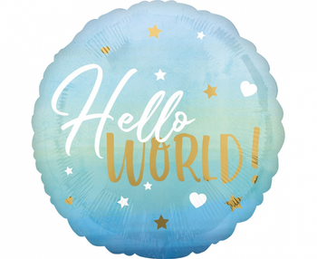 Balon foliowy 18 cali/43 cm Baby Boy, niebieski