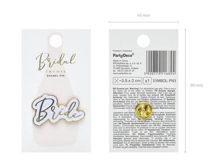 Przypinka Bride, 3.5x2cm