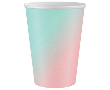 Kubeczki papierowe ombre, 266 ml, 6 szt.