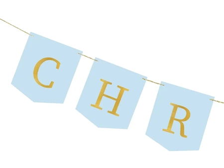 Baner ''Chrzest Święty'', 2 m, jasny niebieski