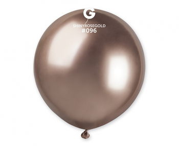 Balony GB150 shiny 19 cali - różowo-złote / 1 szt