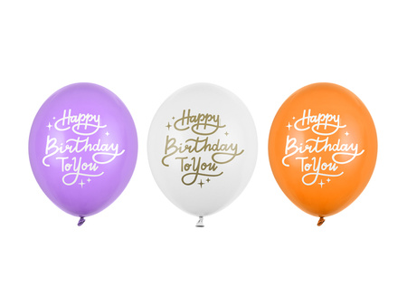 Balony 30 cm, Happy Birthday To You, mix