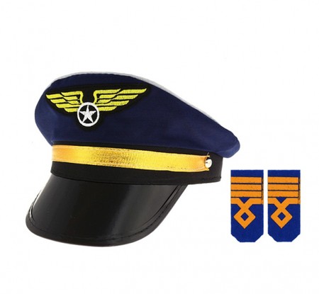 Czapka pilota, z pagonami