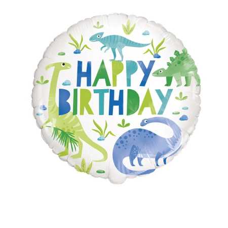 Balon foliowy Happy Birthday Dinozaury, 18"